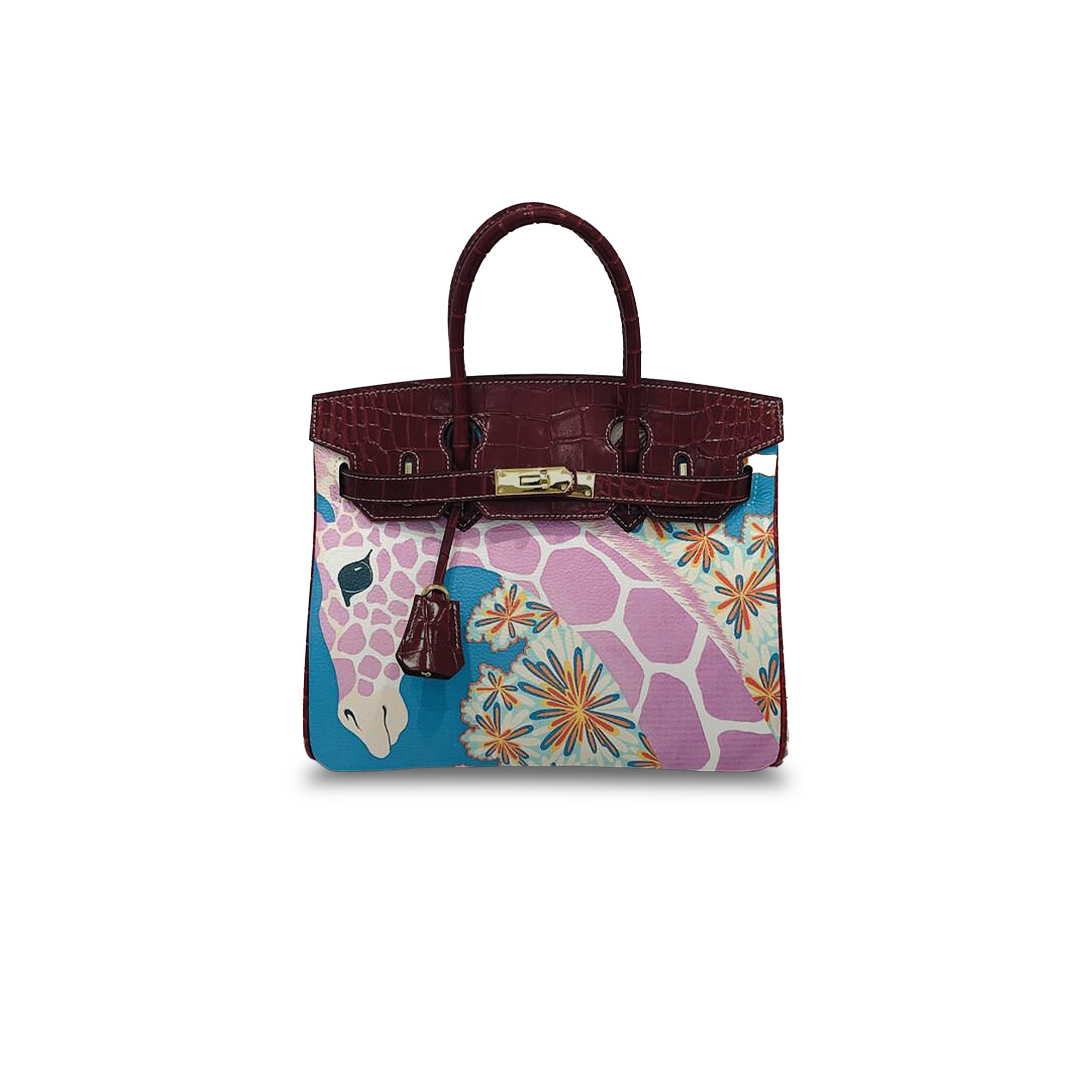 HERMÈS MASTER BIRKIN 25 CROCODILE GRAFFITI GOLD BUCKLE H028369CC57 (25*20*13cm)